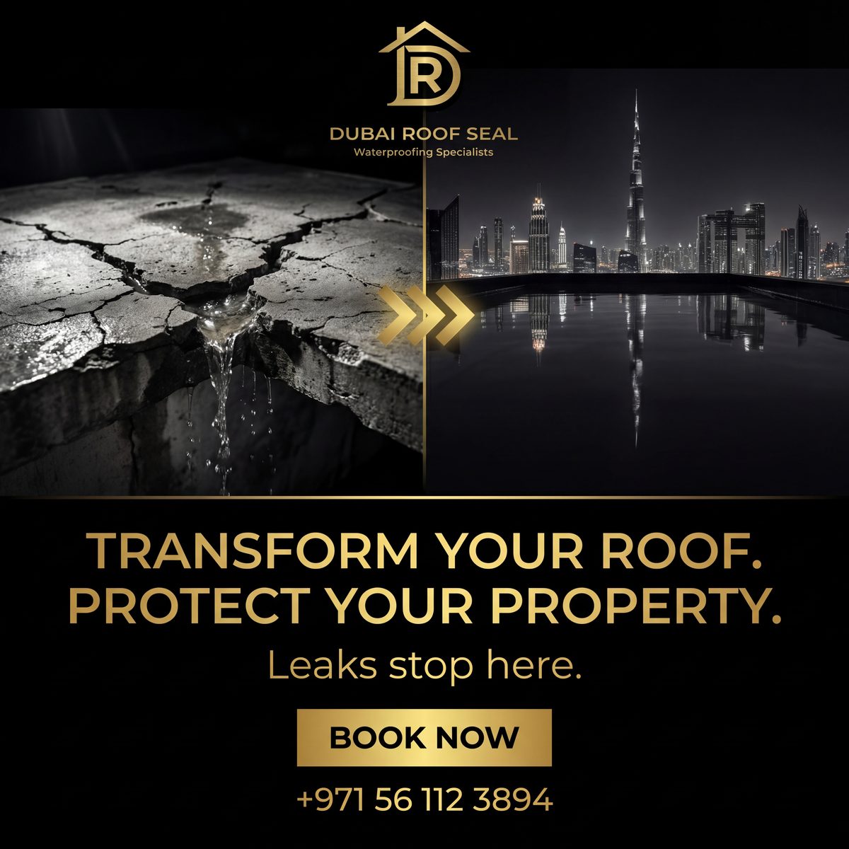 Warehouse roof waterproofing Dubai